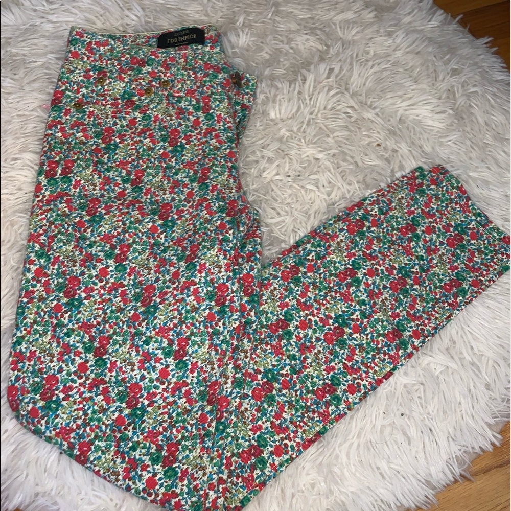 J.Crew floral jean